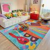 Alfombra con diseño de dopamina para sala de estar, arte avanzado, sofá, mesa de centro, manta, habitación infantil, dormitorio, mesita de noche, alfombrilla para pies