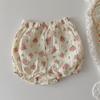 Pantalones Cortos de Gasa de Algodón de Verano para Niños y Niñas 2026, Pantalones Tipo Linterna para Bebés con Estampado Lindo de Oso y Diseño Floral, Pantalones para Bebé