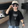 Camiseta de Verano para Niños de Manga Corta 2026 Nuevo Estilo Coreano Holgada para Niño Pequeño Top Degradado Niños Verano Manga Media Delgada 8