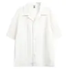 Camisa Cubana de Verano 2026 Transpirable con Calados de Manga Corta para Hombre, Camisa Casual Holgada Retro de Media Manga para Hombre