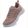 Zapatilla de mujer tejida transpirable casual zapatos blancos zapatos de mujer zapatos ligeros para correr 35-41 talla grande