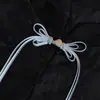 Botones de Rana Qipao Cola Larga Mariposa Cuentas Doradas Botones Estilo Chino Cuentas de Jade Botones con Borla Hecho a Mano Nuevo Estilo Chino Hanfu