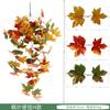 Hoja de arce artificial de ratán, decoración colgante de otoño para Halloween, decoración de ratán para Navidad, decoración de hoja de arce para colgar en la pared del hogar, ratán