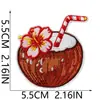 Parches bordados de vacaciones en la playa con motivos de cámara y autobús para planchar en chaquetas y mochilas, parches decorativos y etiquetas bordadas