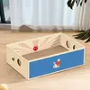 Placa de arranhar para gatos em formato de tabuleiro de xadrez retangular preto e branco, tamanho grande, resistente ao desgaste, sem lascar, tabuleiro de xadrez ondulado, placa para garras de gato, papelão