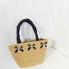 Bolsa de Sentido Francesa Romântica de Alta Qualidade Bolsa de Palha Bolsa de Praia à Beira-Mar Bolsa Crossbody Bolsa Personalizada Bolsa Feminina de Nicho