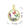 Accesorios para joyería DIY colgante de circonita microincrustada accesorios para collar serie Mariposa Libélula baño de oro de 18 quilates