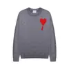 Marca de moda de estilo americano con estampado de corazones, unisex, alta calle, hip-hop, Ins, Otoño e Invierno, moda casual de moda, suéter versátil con corte relajado