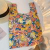 Bolsa mensageiro pequena com flores frescas, bolsa retrô de lona para estudantes, nova bolsa de ombro estilo estrangeiro, atacado, tudo combinando