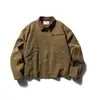 Nanxia Disfraz Retro Americano Lona Lavada Chaqueta Detroit Marca de Moda Trendy para Hombres y Mujeres Holgada Casual Chaqueta de Trabajo