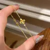 Pulsera de Plata de Ley S925 Flor de Iris Cepillada Retro Francesa con Diamante Brillante para Mujer, Joyería de Mano Dorada Exquisita Estilo Vintage de Lujo Ligero
