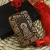 Colgante para Coche tallado en Madera de Durazno de Guanyin Colgante de Madera de Sakyamuni para Espejo Retrovisor Interior Talla en Madera Regalo Pedido al por Mayor