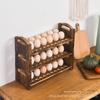 Suporte de Ovos de Madeira para Cozinha Decoração de Halloween Bandeja de Ovos de Múltiplas Camadas Suporte de Armazenamento Madeira Maciça Bandeja de Ovos Queimada Suporte de Exibição
