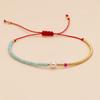 Pulsera de Cuentas de Arroz, Joyería de Cuentas para Mujer, Pulsera Pequeña para Vacaciones de Verano, Tejido de Cuerda Apilable, Cuerda Sencilla de Amistad, Hecho a Mano