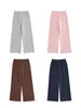 Calça infantil Wulibu 2026 outono calça reta respirável infantil simples e durável calça casual versátil para meninas