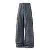 817-K735 P60 Control 109 Patchwork Lavado Desgastado Pantalones Cargo Pantalones Casuales Cremallera Ykk