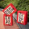 2026 Año del Caballo Bolsa de Regalo Creativa con Caligrafía Bolsa Tote Roja Festiva para Regalos de Fiesta Bolsa de Cartón Grueso para Souvenir