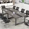 Mesa de conferência, mesa longa, mesa de escritório simples e moderna, conjunto de mesa e cadeira para sala de conferências, mesas longas grandes e pequenas, bancada de trabalho