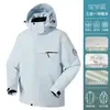 Jaqueta Três em Um Personalizada para Exterior para Mulheres, Jaqueta à Prova de Vento e Impermeável de Duas Peças com Forro de Fleece, Roupa de Montanhismo Engrossada para Homens