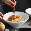 Patrón de Piedra Estilo Nuevo Tazón para Fideos Ran Tazón de Arroz de Alto Valor para el Hogar Tazón para Sopa Tazón para Polvo de Caracol Cubo Tazón Grande Sentido de Alta Calidad