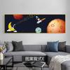 Pintura decorativa de astronauta para dormitorio nórdico moderno, pintura colgante para habitación infantil, pintura para mesita de noche de niño, pintura mural creativa de luna para sala de estar