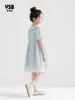 Ropa para Niños Yingsibo Estilo Verano Vestido de Princesa para Niñas Mayores, Vestido Infantil con Mangas Abullonadas, Vestido para Niñas