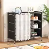 Sapateira prateleira de armazenamento multicamadas simples para casa entrada espaço de dormitório interno economia de espaço apartamento pequeno armário de sapatos