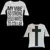 Camiseta de Manga Redonda con Estampado de Letras Transfronterizo Estilo Nuevo Europeo y Americano para Mujer, Nicho Y2K, Diseño Personalizado, Top Ajustado, Venta al por Mayor