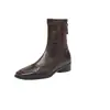 Botines de Tacón Grueso para Mujer, Botas Estilizadas Retro con Punta Cuadrada, Botines Chelsea Nuevos para Mujer, Hermosa Cremallera Trasera, Negro Otoño