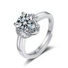 Comercio Exterior Transfronterizo AliExpress Anillo de Mujer Diamante de Zirconio Cara Ancha Anillo de Mujer Suministro de Artesanía en Vivo Fábrica