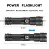 Nueva Linterna P50 de Alto Brillo Transfronteriza P70 LED de Largo Alcance Aleación de Aluminio Exterior Duradera Recargable por USB