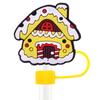 Amazon Hot Christmas Straw Cap Personalizado Soft Glue 10mm Straw Sleeve Party Straw Decorative Cap Capa de poeira