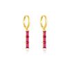 Moda estilo ins europeu e americano s925 brinco de prata esterlina brinco quadrado joia brinco de zircônia 18K simples que combina com tudo brinco