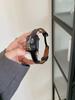 Pulseira fina de couro magnética adequada para AppleWatch cintura pequena geração 345678 S8SE pulseira Apple watch para mulheres