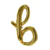 Globo de película de aluminio con letra A-Z minúscula de 18 pulgadas propuesta confesión cien días naturales decoración globo de letra cursiva fábrica venta al por mayor