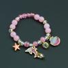 Pulseira Multicamadas Cristal Olho de Gato Estrela Lua Gato Feminina Simples Joia Versátil Japonesa e Coreana