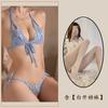 Noche Dorada Lencería Sexy Bikini Sexy de Tres Puntos Entrepierna Abierta Tentación talla grande qqny Pasión Encaje Pijama
