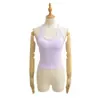 Ry25212-25 Nuevo Estilo Otoñal Estilo Europeo y Americano Top Básico Ajustado con Copas y Tirantes Finos Camisola Pequeña