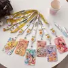 Portatarjeta de identificación de estudiante de dibujos animados de Pokémon con cordón largo, portatarjeta de acceso anti-pérdida, portatarjetas Octopus
