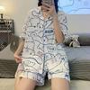 Pijamas transfronteiriços pijamas de verão de manga curta senhoras bonito Net Red Jade Canela cão roupas de casa nova