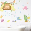 Nova LD96052 desenho animado gatinho pesca jardim de infância jardim de infância casa decoração adesivos de parede autoadesivos