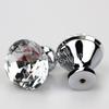Atacado 30mm Cristal Vidro Alça Diamante Alça Gaveta Armário Guarda-roupa Único Furo Liga de Zinco Alça Acessórios