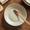 Juego de Cuenco y Plato de Cerámica Japonesa Estilo Retro Vajilla Mate Venta al por Mayor Cuenco Plato Plato para el Hogar Cuenco Redondo Plato para Platos Cuenco para Sopa
