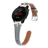 Adequado para pulseira de smartwatch de couro universal de 20mm com diamantes em T para Garmin vivoactive 5/6 novo