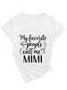 Mis Personas Favoritas Llaman Amazon Ebay Estación Independiente Elegante Casual Camiseta de Manga Corta con Cuello en V para Mujer