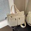 Bolsa de lona de pana transfronteriza, gran capacidad, simple y versátil, adecuada para mujeres, se puede llevar en la mano, usar como bolso de hombro o colgar cruzada en el cuerpo