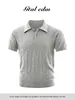 Polo de Verano de Punto Trenzado Talla Grande para Hombre, Estilo Coreano, Versátil, Moderno, Corte Holgado, Camiseta Corta para Gimnasio, Tendencia