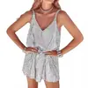 Amazon Vestido Sexy de Tirantes Finos con Lentejuelas para Mujer, Estilo Deseo, Suelto, Cuello en V, para Discoteca, Chica Caliente