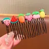 Novo artefato de pente para crianças no verão, pente de cabelo fofo para cabelo quebrado, pente para cabelo de menina, presilha de cabelo para testa, parte de trás da cabeça, presilha de cabelo para franja