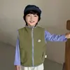 Colete de Primavera para Meninos Colete de Trabalho Infantil Roupa Externa 2026 Novo Modelo Jaqueta de Primavera Sem Mangas para Meninos Colete de Primavera e Outono